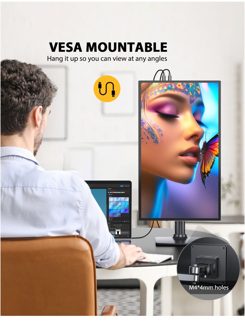 EVICIV 18.5 Inch Ultra-Thin Portable Monitor 120 Hz, 1920*1080 FHD IPS Dual Speakers, Includes protective cover External Display for Laptop, PC, MacBook, Phone, Xbox, PS4/PS5 - Image 4